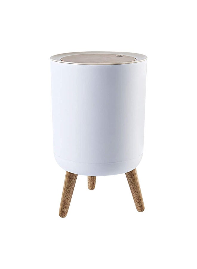 Trash can，7Liter/1.8 Gallon Garbage can with Press top Lid，Nordic Modern Waste Basket，Plastic Trash bin Suitable for Kitchen, Bathroom, Bedroom, Living Room, Office, Outdoor，Dog Proof Trash can - Image 1